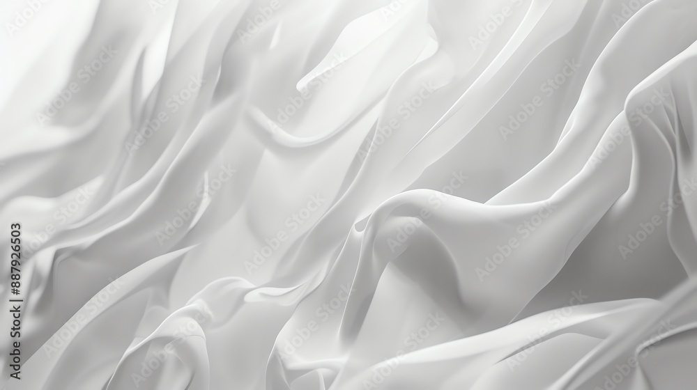 Obraz premium close-up of wavy white fabric