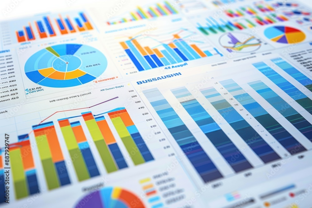 A close-up view of a pen placed on paper charts and graphs, ideal for an analytics background. A close-up view of a pen placed on paper charts and graphs, ideal for an analytics background.