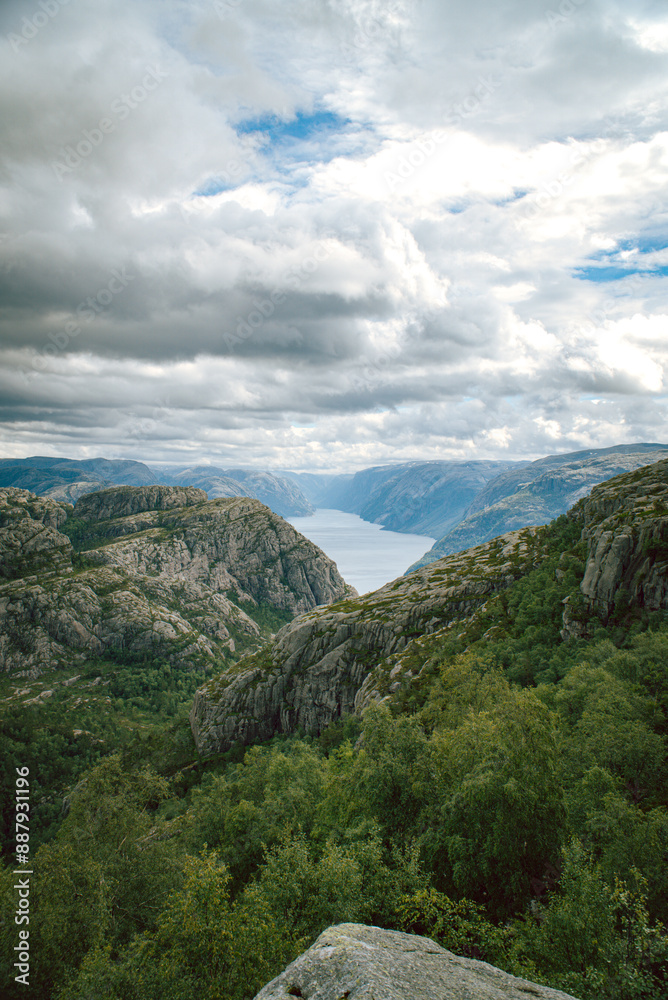 Norwegian fjords between mountains Norwegian fjords between mountains