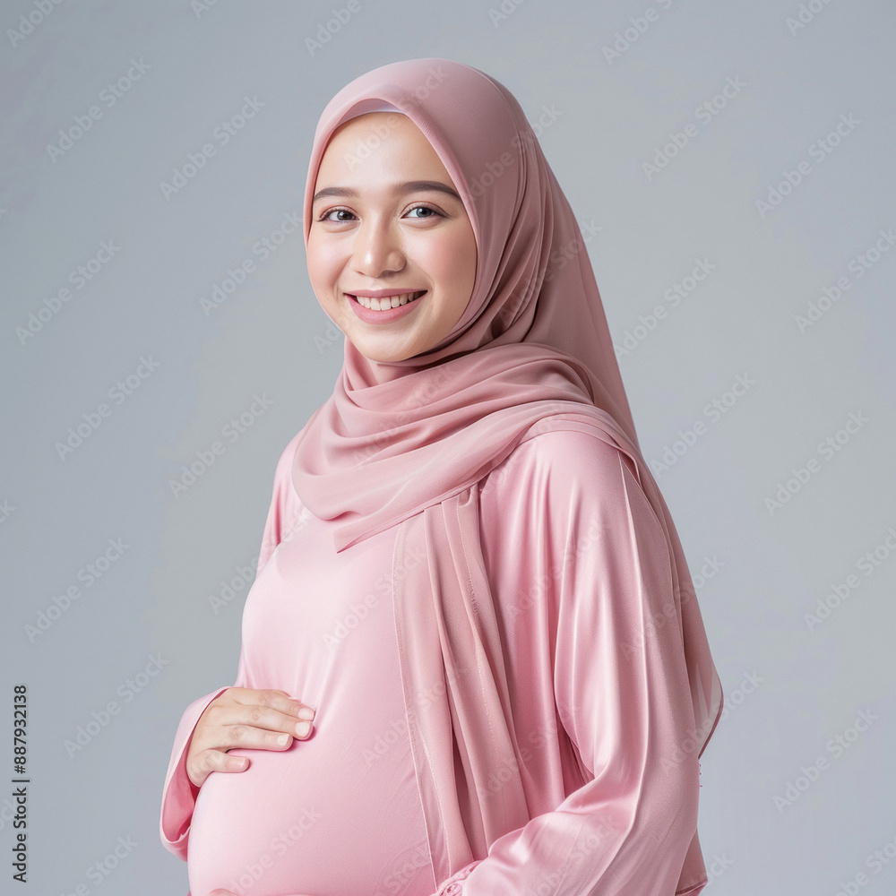 indonesian pregnant woman smiling