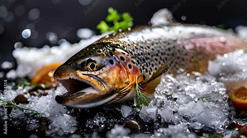 Fresh Trout on Ice Fresh Trout on Ice