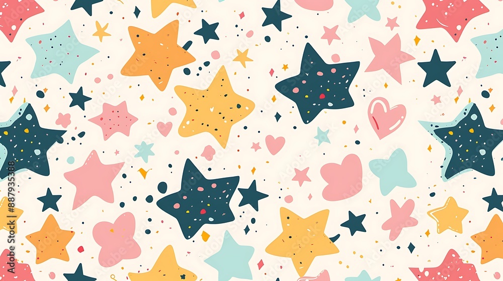Colorful and Joyful Cartoon Faces Pattern Colorful and Joyful Cartoon Faces Pattern