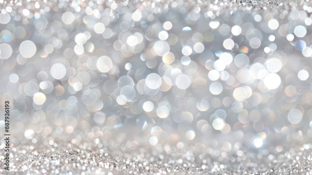 A seamless pattern of shimmering silver glitter bokeh on a soft focus background, perfect for festive and glamorous designs. A seamless pattern of shimmering silver glitter bokeh on a soft focus background, perfect for festive and glamorous designs.