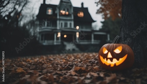 halloween background with pumpkins