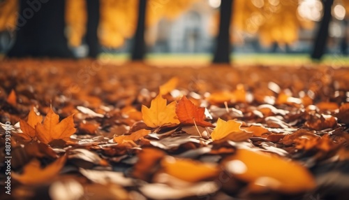 autumn leaves on the ground