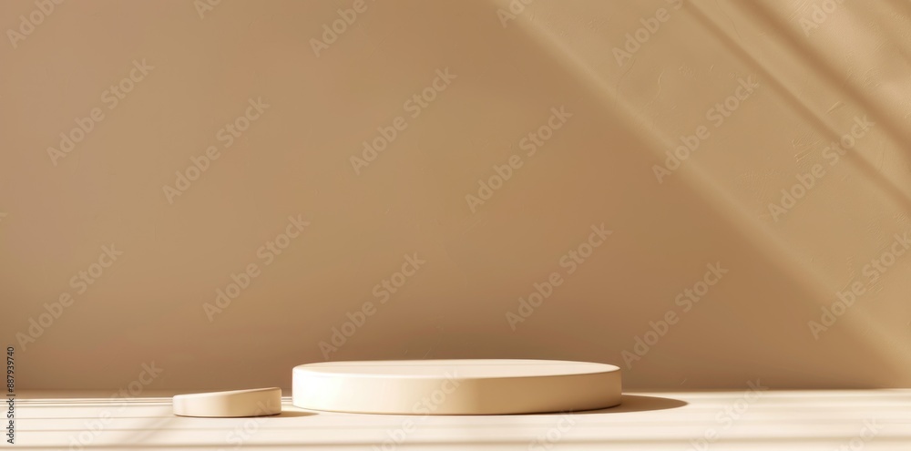 Mock up scene for cosmetic products display in a minimal style.