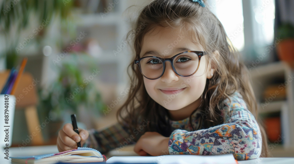 indian schoolgirl doing homework at home indian schoolgirl doing homework at home