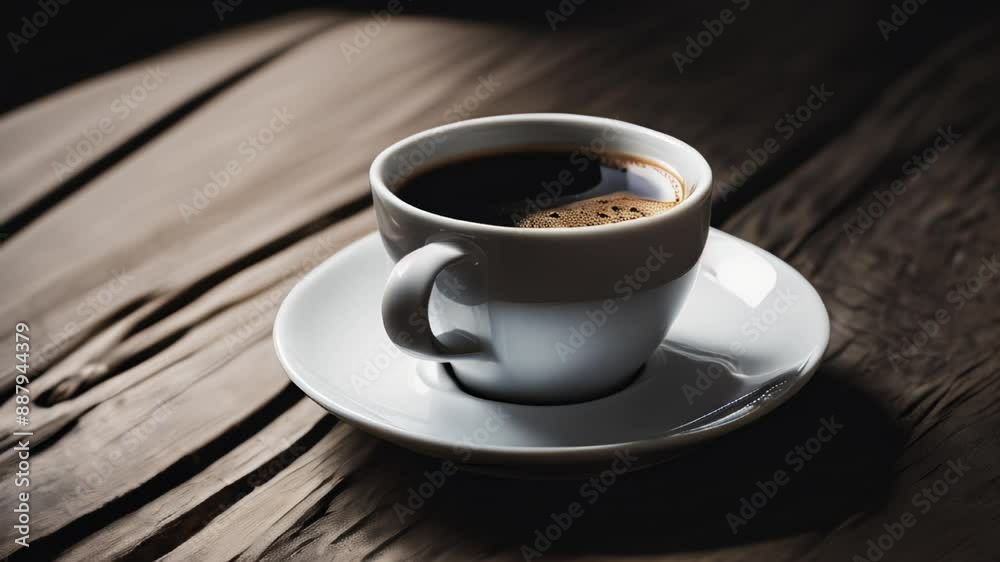 A moment of tranquility with a warm cup of coffee A moment of tranquility with a warm cup of coffee