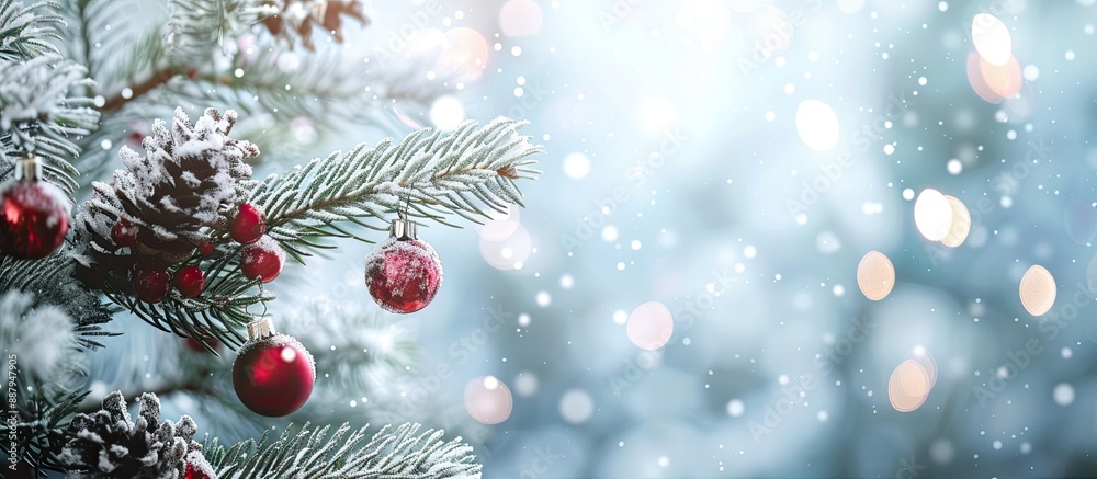 Christmas postcard with a stunning winter themed copy space image Christmas postcard with a stunning winter themed copy space image