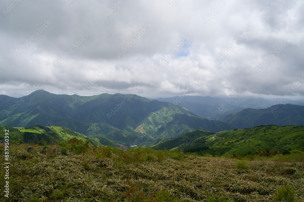 Cloudy sky and view from Tengu Highlands Cloudy sky and view from Tengu Highlands