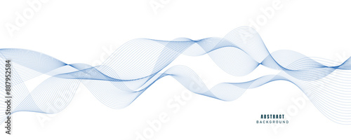Vector illustration of wave lines. EPS10

