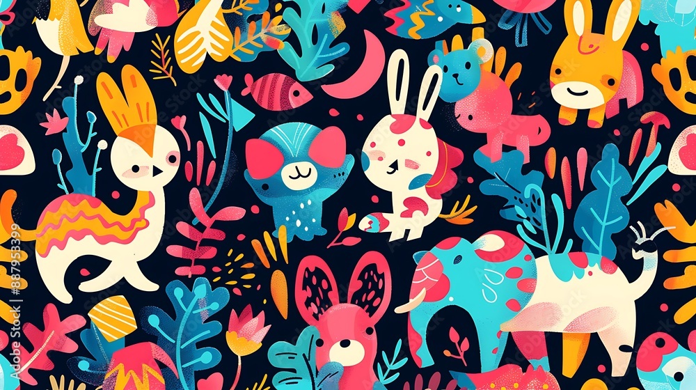 Colorful Animal Pattern Colorful Animal Pattern