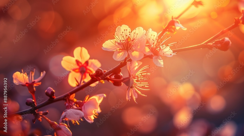 Springtime Blossoms in Golden Sunlight. Springtime Blossoms in Golden Sunlight.