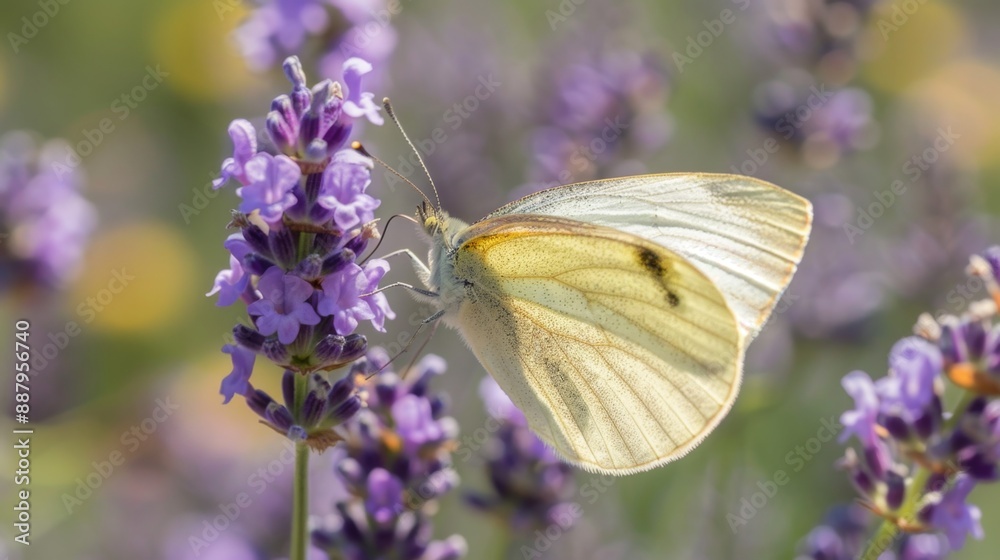 Fototapeta premium Butterfly on Lavender.