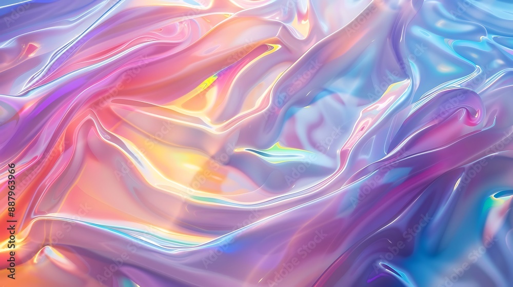 Fototapeta premium Enchanted Underwater Realm of Shimmering Waves and Lights