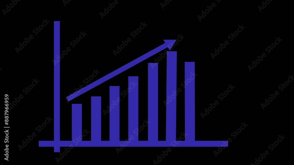 Business Infographic Showing Growing Bar Statistics and Financial Diagram. 4K Resolution. Business Infographic Showing Growing Bar Statistics and Financial Diagram. 4K Resolution.