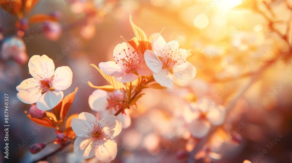 Blooming Flowers in Soft Sunlight. Blooming Flowers in Soft Sunlight.