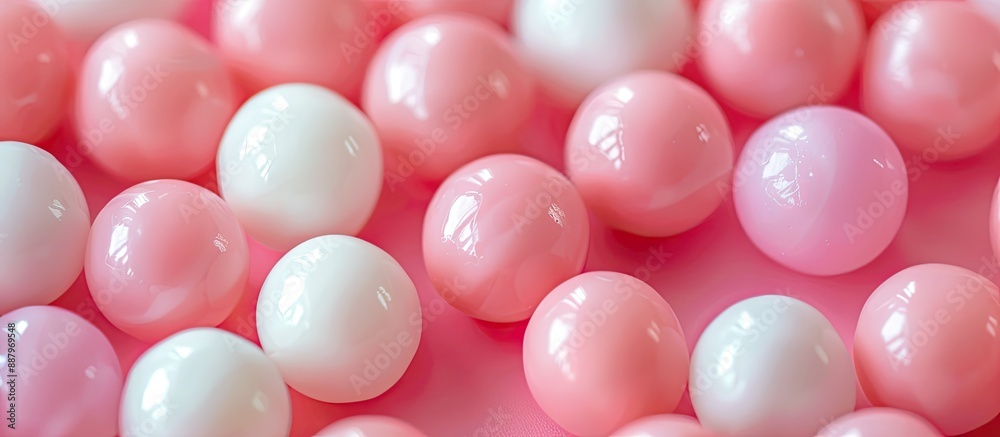 Bubble gum with a white hue can be seen in the copy space image Bubble gum with a white hue can be seen in the copy space image