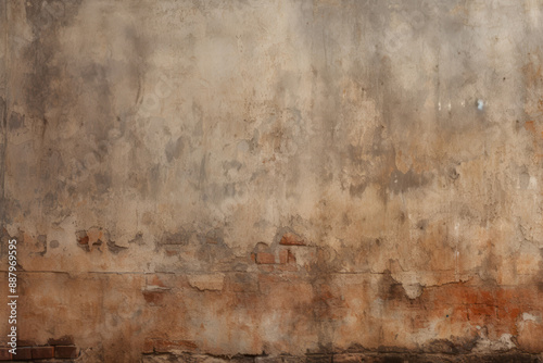Processed collage of dirty brown concrete wall surface texture. Background for banner, backdrop