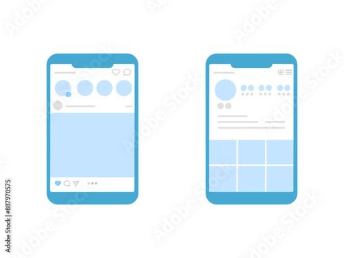 インスタグラム　シンプルな　スマホ画面セット