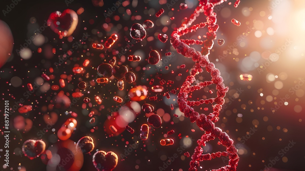 blood DNA technology background illustration blood DNA technology background illustration