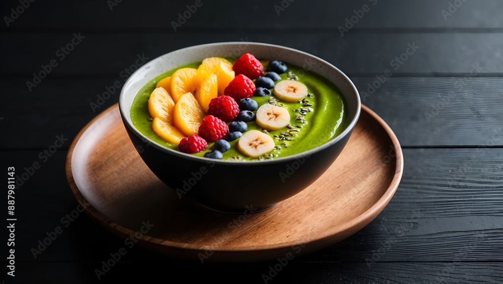 Aesthetic smoothie bowl with fresh fruits Aesthetic smoothie bowl with fresh fruits