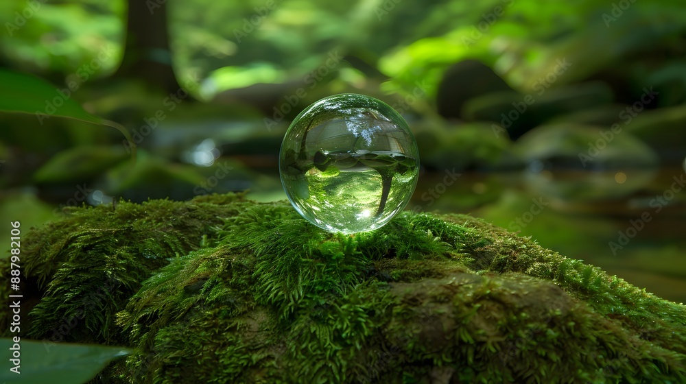 circle glass with beautiful reflection circle glass with beautiful reflection
