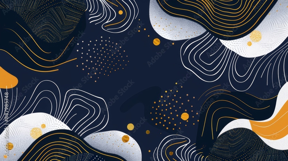 Abstract Gold and Blue Pattern Background Abstract Gold and Blue Pattern Background
