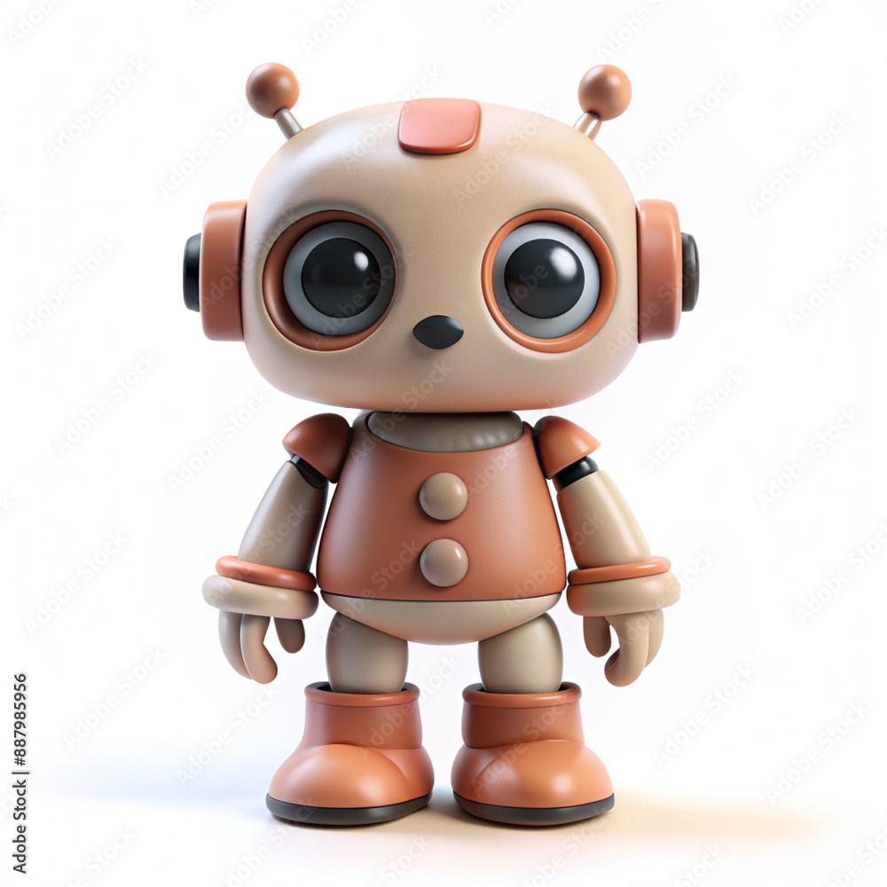 Cute robot cartoon icon character isolated, graphic design sign Cute robot cartoon icon character isolated, graphic design sign
