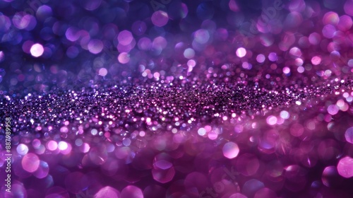 Purple glitter seamless background with copy space.