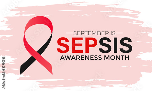 Sepsis awareness month is observed every year in september. Holiday concept. background, banner design. Vector Illustration