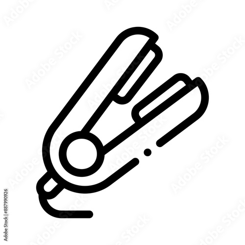 hair straightener line icon
