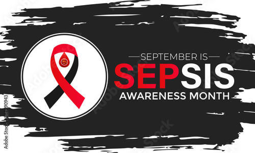 Sepsis awareness month is observed every year in september. Holiday concept. background, banner design. Vector Illustration