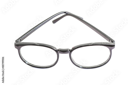 Black Rimmed Spectacles Isolated on white photo