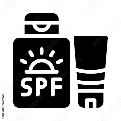 sunscreen glyph icon