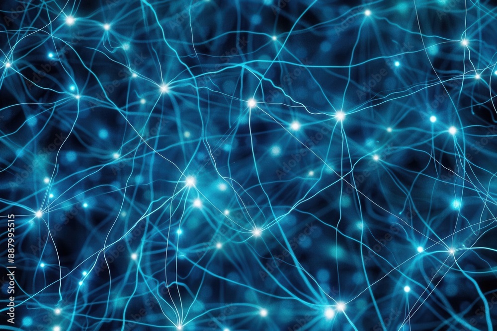 digital neural network mesmerizing blue fiber optic strands interweaving to form complex glowing web illustrating advanced connectivity digital neural network mesmerizing blue fiber optic strands interweaving to form complex glowing web illustrating advanced connectivity