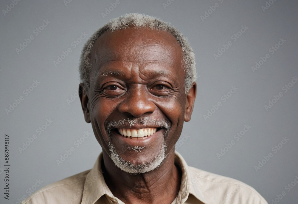 Portrait view of a regular happy smiling Ghana old man, ultra realistic, candid, social media, avatar image, plain solid background Portrait view of a regular happy smiling Ghana old man, ultra realistic, candid, social media, avatar image, plain solid background