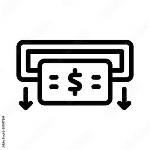 withdrawal line icon