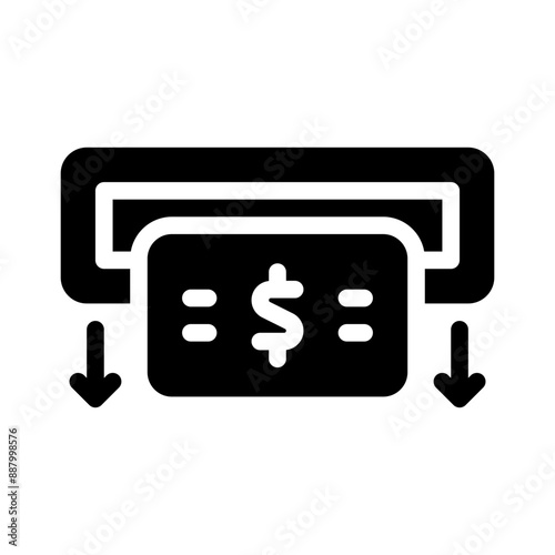 withdrawal glyph icon