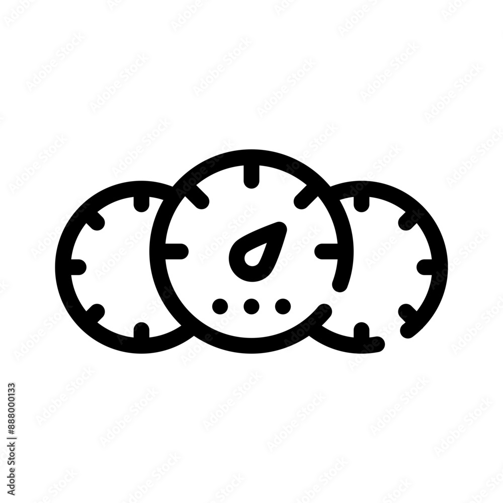 speedometer line icon