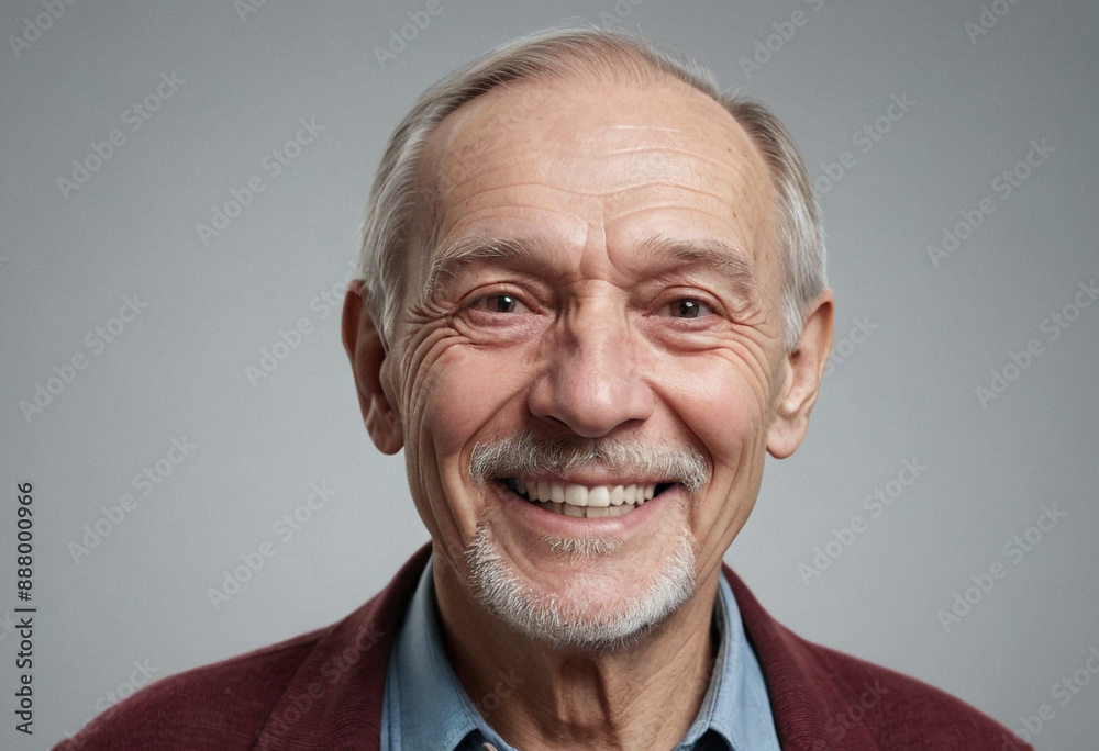 Portrait view of a regular happy smiling Russia old man, ultra realistic, candid, social media, avatar image, plain solid background Portrait view of a regular happy smiling Russia old man, ultra realistic, candid, social media, avatar image, plain solid background