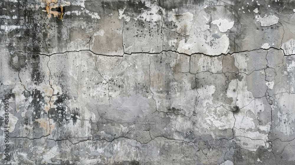 Obraz premium Cracked and Weathered Concrete Wall Texture.