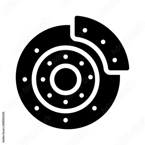 brake disc glyph icon