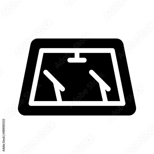 windshield wiper glyph icon