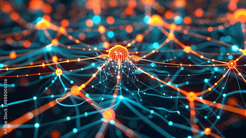 An abstract image of neural networks and data pathways, illustrating the foundational elements of artificial intelligence An abstract image of neural networks and data pathways, illustrating the foundational elements of artificial intelligence