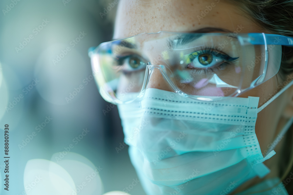 Focused Dentist with Protective Gear during Procedure Focused Dentist with Protective Gear during Procedure