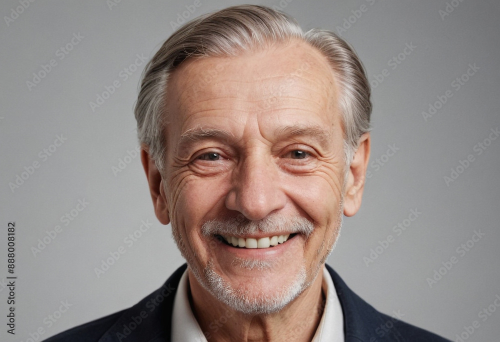 Portrait view of a regular happy smiling Austria old man, ultra realistic, candid, social media, avatar image, plain solid background Portrait view of a regular happy smiling Austria old man, ultra realistic, candid, social media, avatar image, plain solid background