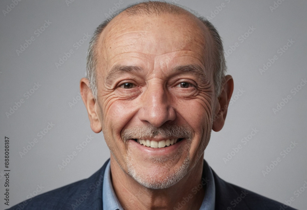 Portrait view of a regular happy smiling Andorra old man, ultra realistic, candid, social media, avatar image, plain solid background Portrait view of a regular happy smiling Andorra old man, ultra realistic, candid, social media, avatar image, plain solid background