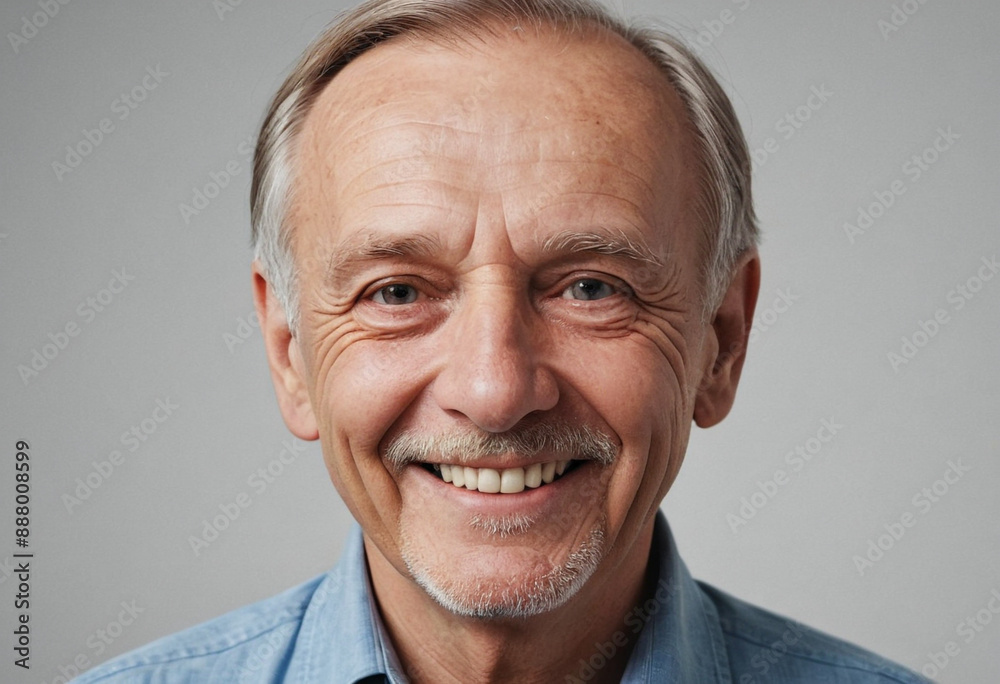 Portrait view of a regular happy smiling Estonia old man, ultra realistic, candid, social media, avatar image, plain solid background Portrait view of a regular happy smiling Estonia old man, ultra realistic, candid, social media, avatar image, plain solid background