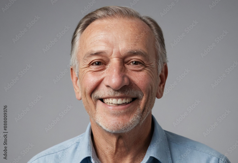 Portrait view of a regular happy smiling North Macedonia old man, ultra realistic, candid, social media, avatar image, plain solid background Portrait view of a regular happy smiling North Macedonia old man, ultra realistic, candid, social media, avatar image, plain solid background